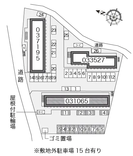 ★手数料０円★熊谷市広瀬　月極駐車場（LP）